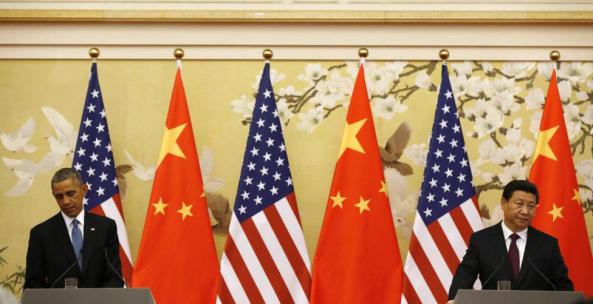 Obama and Xi hold a news conference the Great Hall of the People in Beijing